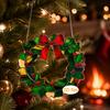 Festive Window Hanging Decorations Acrylic Christmas Garland Pendant, Double-sided Wreath Ornament, Lightweight Decorative Ornaments Decor with