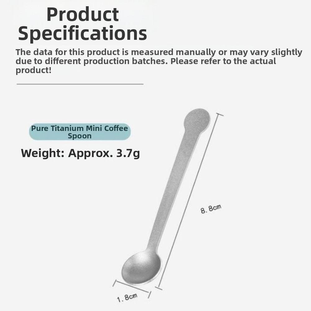 Portable Mixing Spoon Titanium/ Stainless Steel Ice Cream Dessert Spoons  Outdoor Kitchen Supplies