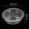 Tongyuan Disposable Round Meal Boxes with High Lids, 1750ml (60oz)