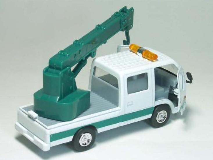 

Isuzu Elf Truck Miniature Vehicle Isuzu (Crane) [Pull-Back Car/Work Series] (White) белый
