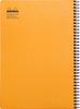 Rhodia 160 Horizontal PEFE RHODIA Classic Double-Ring Notebook, A4, Pages, Ruled, Water-Repellent Cover, Perforated, Certified, Orange, (cf193108)