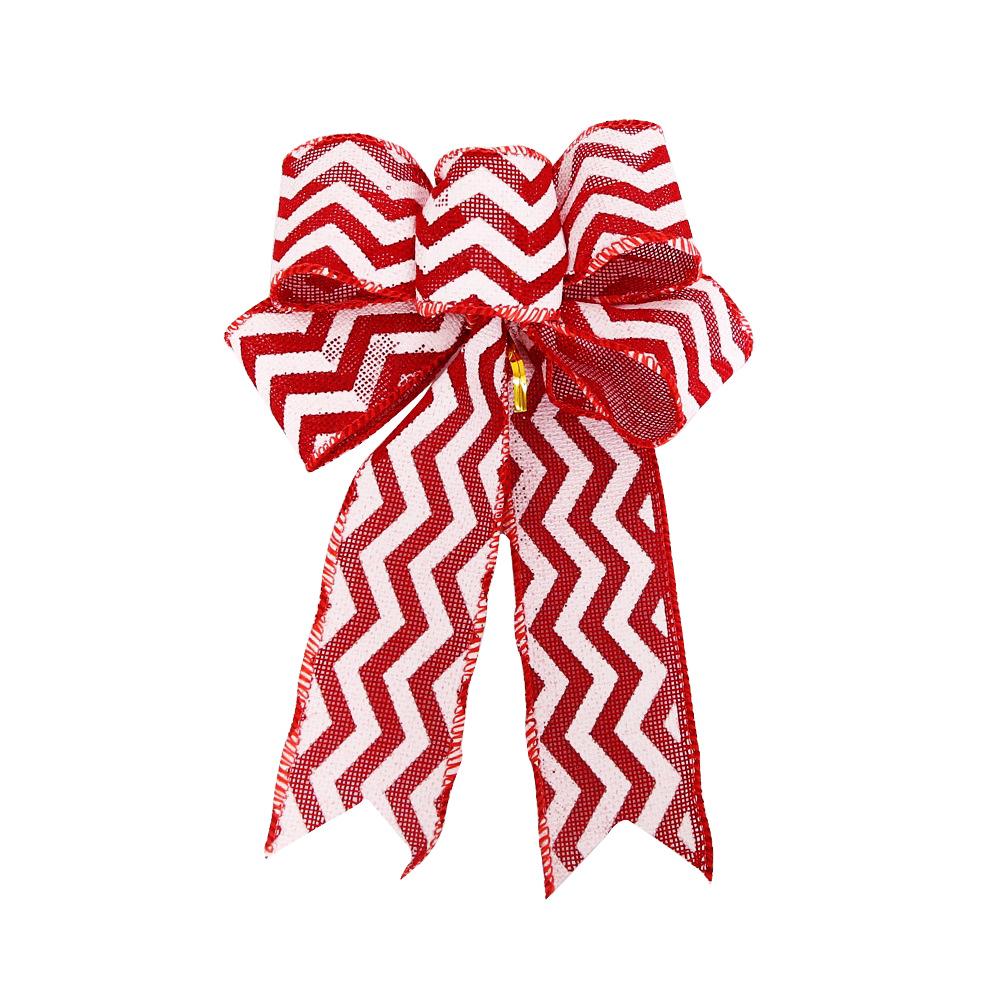 Christmas Decorations Red/Khaki Diy Bow Crafts Christmas Tree Decorations Flocking Cloth Bow Tie Charms For Christmas Atmosphere