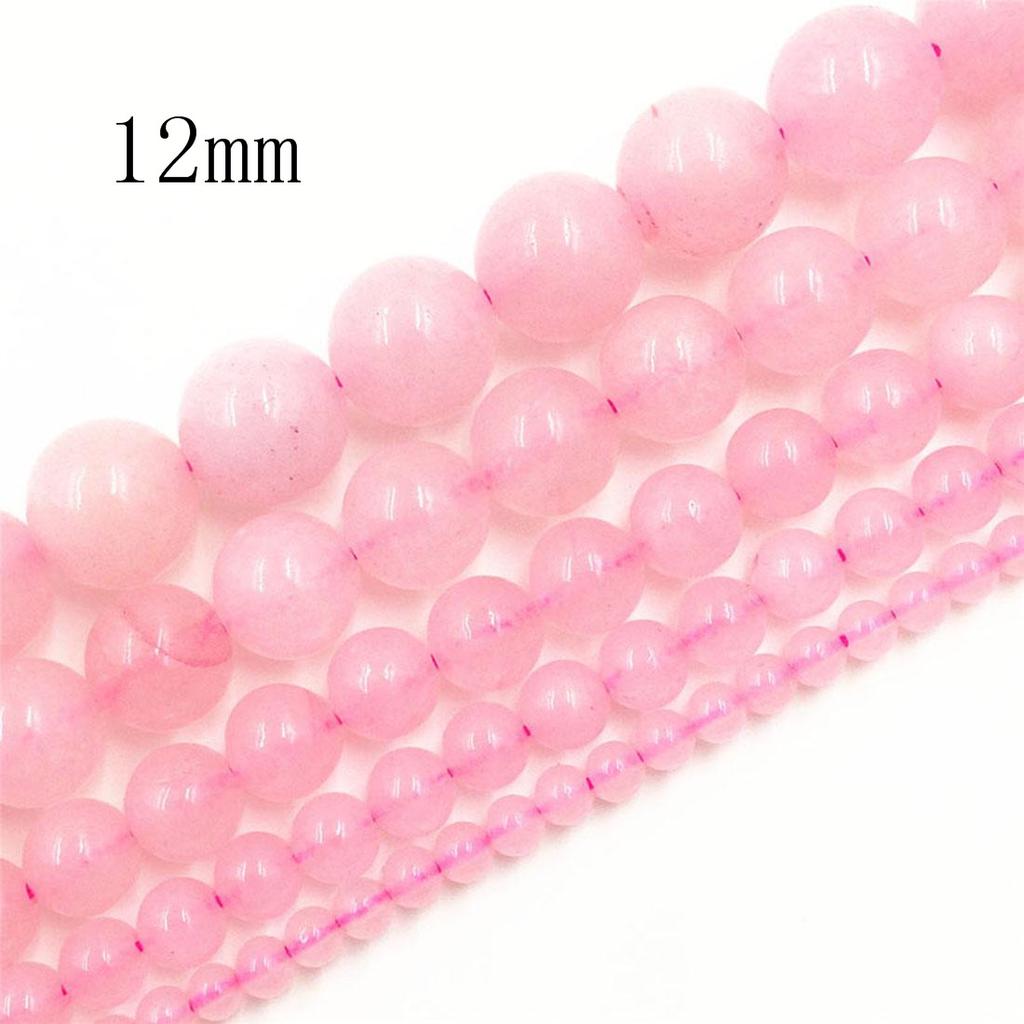 Natural Pink Rose Quartz Gemstone Round Loose Spacer Beads 16 Inches One Strand