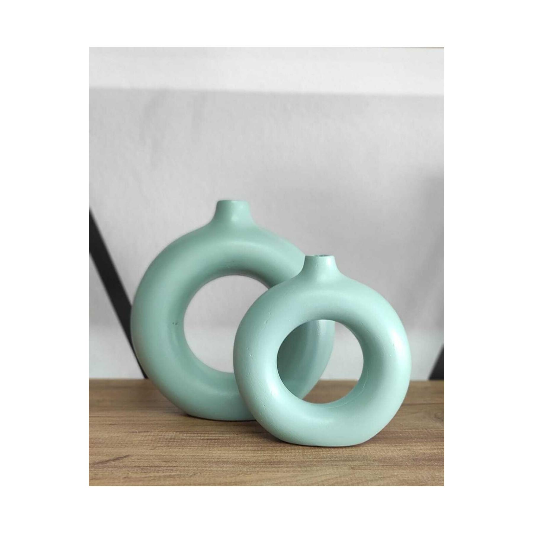 

FLQUE Декоративная круглая ваза, набор из 2-х предметов цвета молд-зеленый