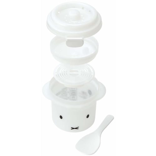 Skater Microwave Rice Cooker, 1-cup Capacity, with Rack, Miffy, 640ml, UDG1