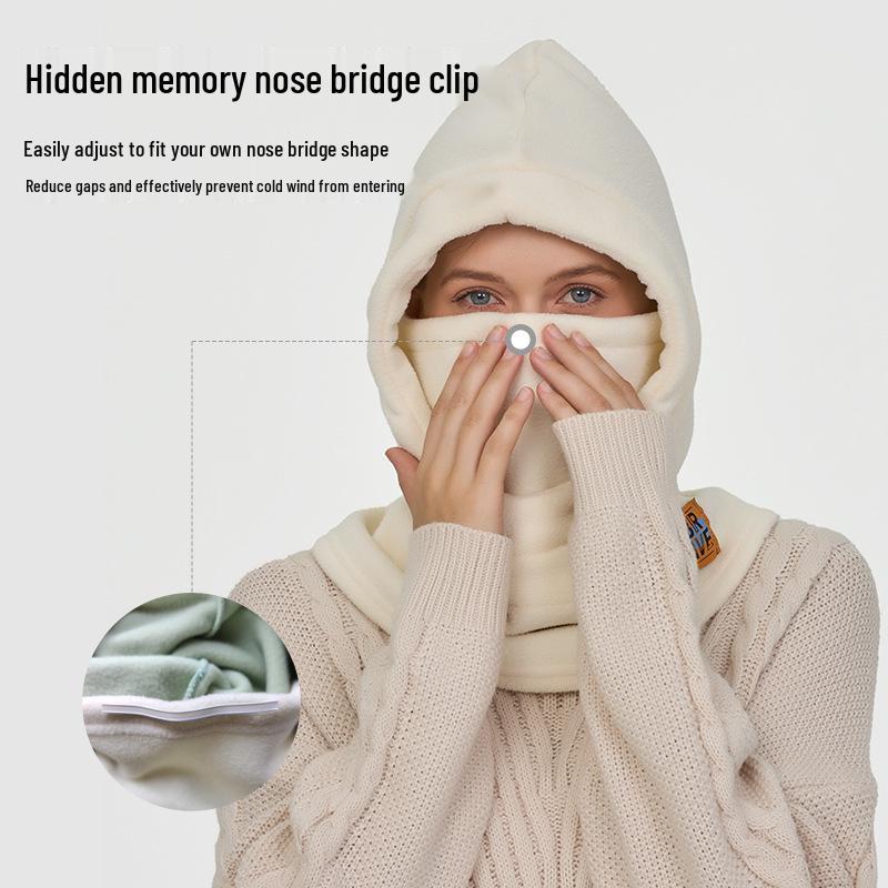 Winter Cycling Warm Hat & Windproof Neck Protector for Men and Women - Thickened Velvet Ski Mask