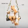 Resin Simulation Squirrel Pendant, Hanging Ornament for Garden, Flower Pot & Balcony
