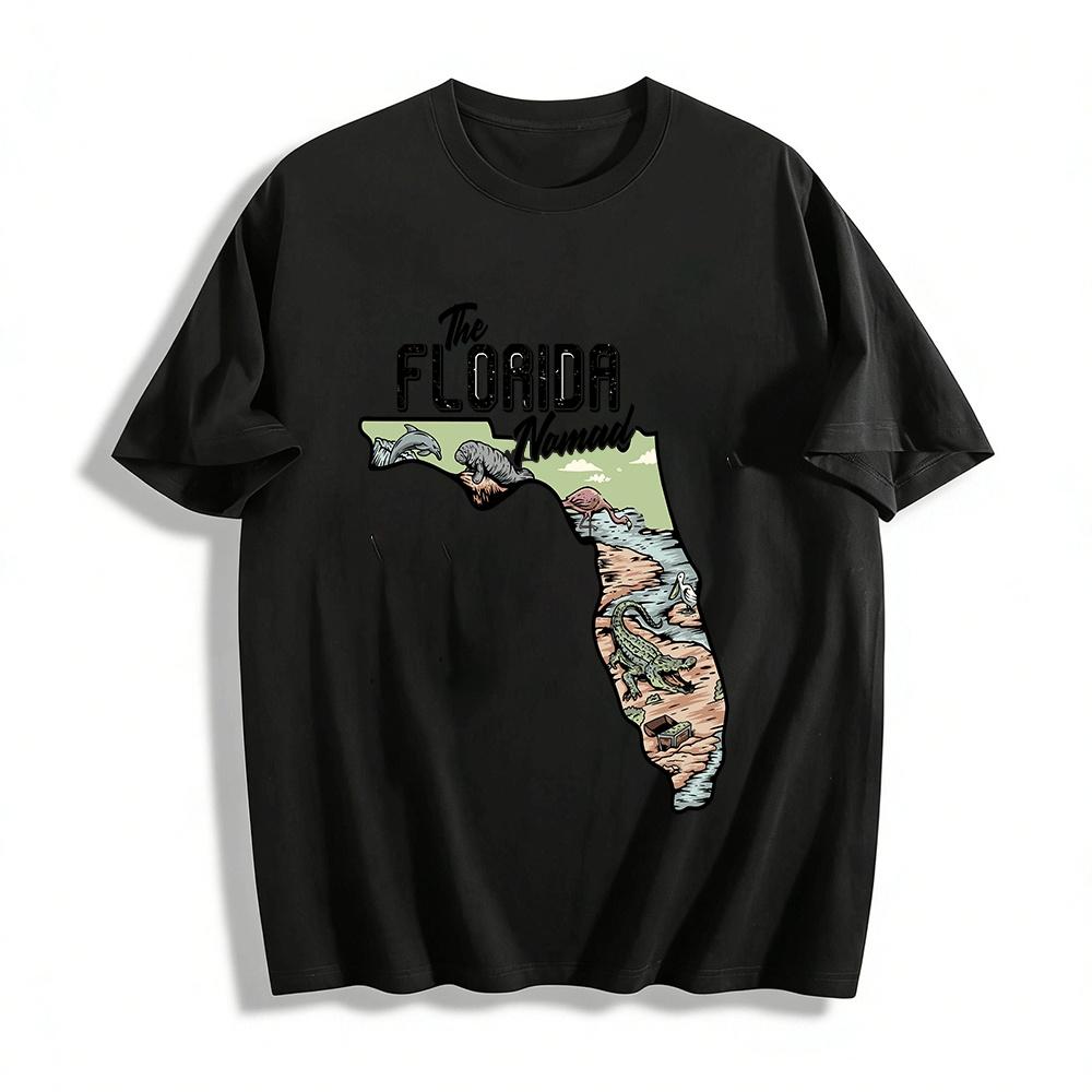 

The Florida Nomad Animal Map Print Casual T-Shirt Pure cotton T-shirt XXS