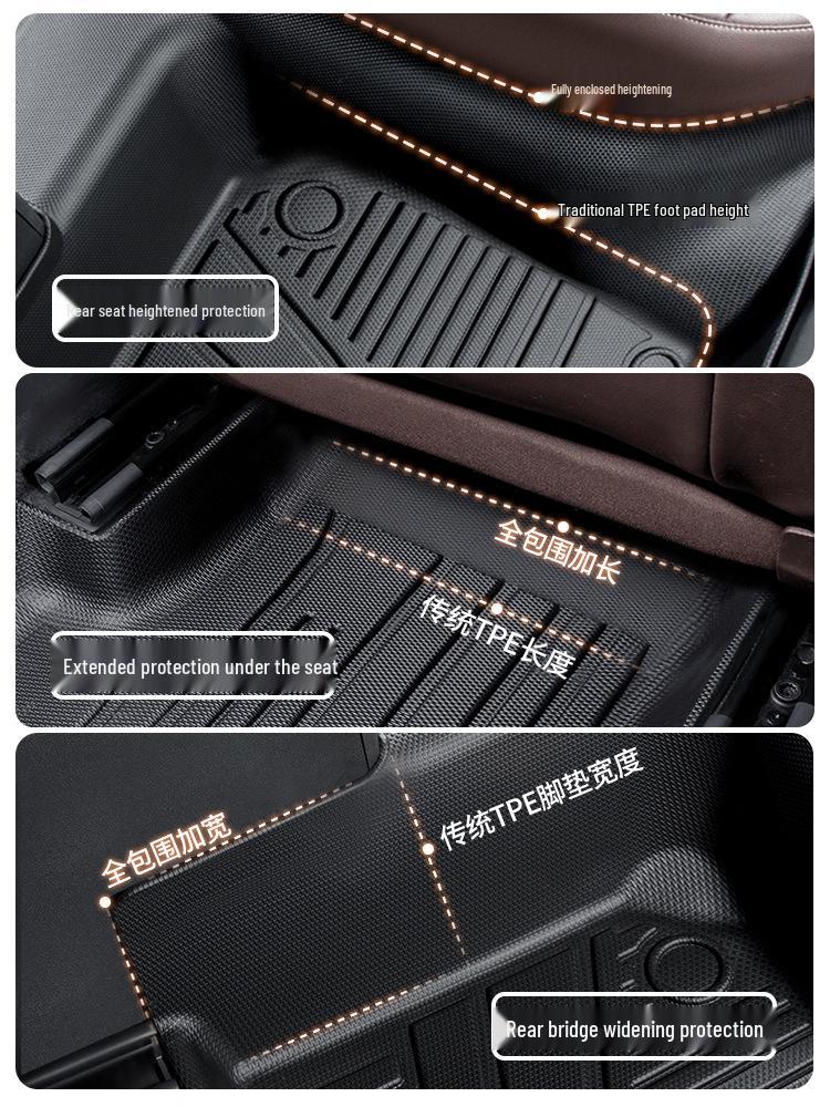 TPE Full Coverage Car Floor Mats for A4L, Magotan, Q5L, Passat, Camry, Accord, A6, Tiguan L, Xingyue