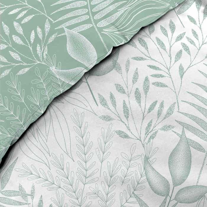 Housse couette + 2 taies 220 x 240 cm Cassie sauge