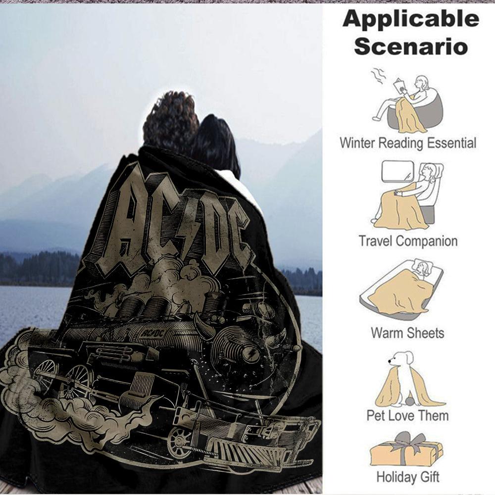 1PC AC/DC Blanket Soft Warm All Season Throw for Sofa, Bed, Car, Office Vibrant Colorful Design, Durable & Cozy Gift