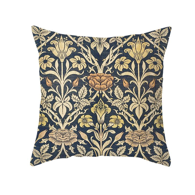 Vikama Vintage Blumen Kissenbezug Maschinenwaschbar Luxuriös Wohnzimmer Sofa Dekor Schafft Eine Warme Und Elegante Atmosphäre Peach skin 18*18(CM)-1Pcs