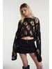 Spring/Summer 2023 Women's Knitted Crop Top with Hollow Design