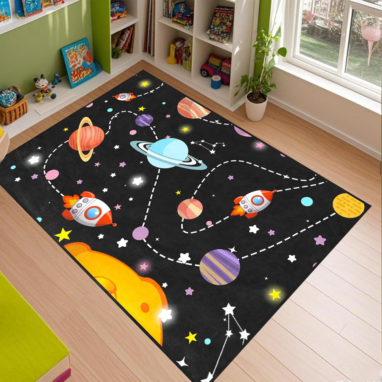 

Solar System Planet Carpet Mat Children s Room Anti Slip Carpet Decoration Solar System Planet Star Design Washable Floor Mat 40x60cm