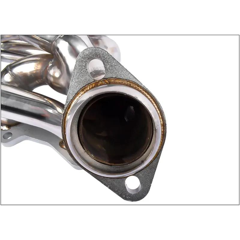 AP03 Shorty Manifold Header for Ford F150 F250 1997 1998 1999 2000 2001 2002 2003 5.4L V8 Engines Chrome Polished