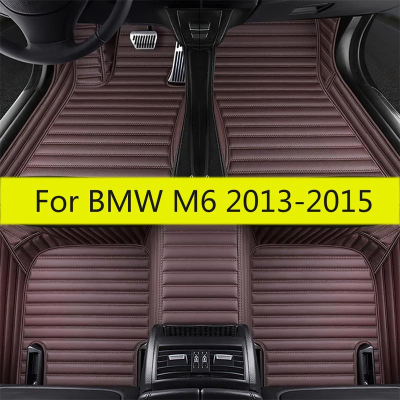 Car Floor Mats For BMW M6 2015 2014 2013 Artificial Leather Carpets  Foot Pads Car Accessories Interior Decoration Rug