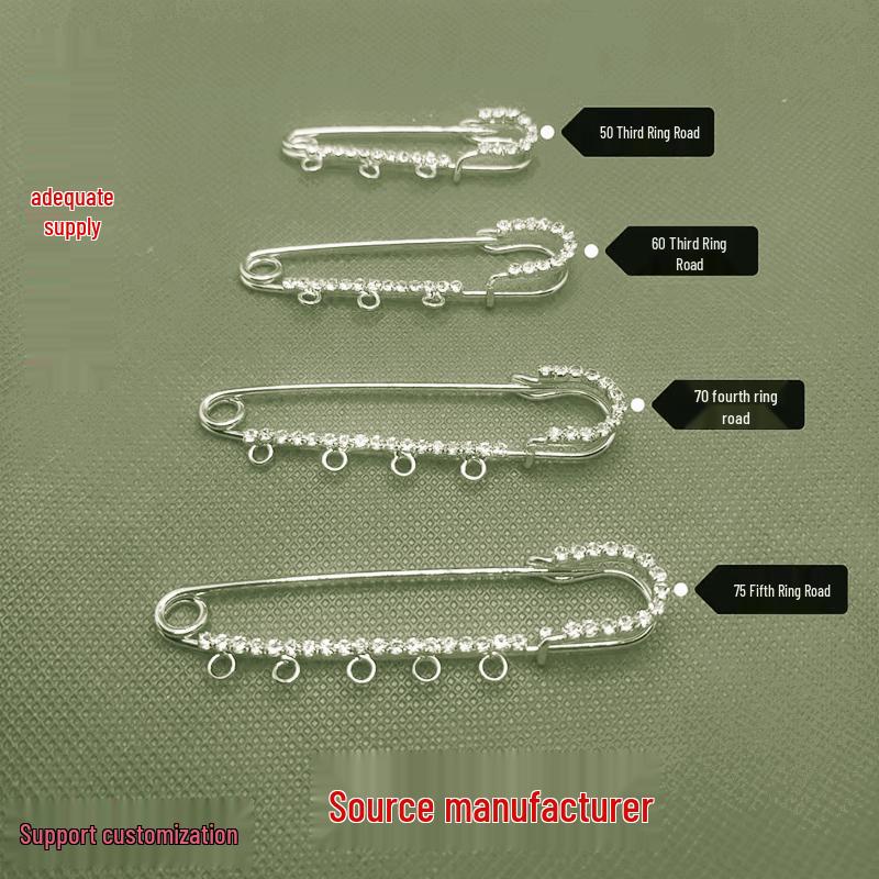 Korean Style High-Quality Safety Brooch: Color-Preserving Electroplated Wrap-Around Pin, European Standard, DIY Handmade.