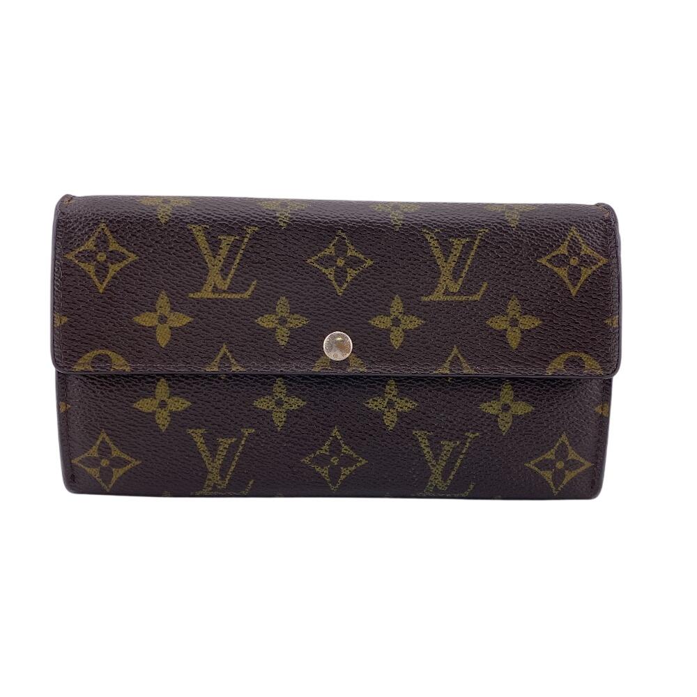 

LOUIS VUITTON M61734 Bifold Wallet Monogram leather Portefeuille Sarah Purse Brown leather mens Used