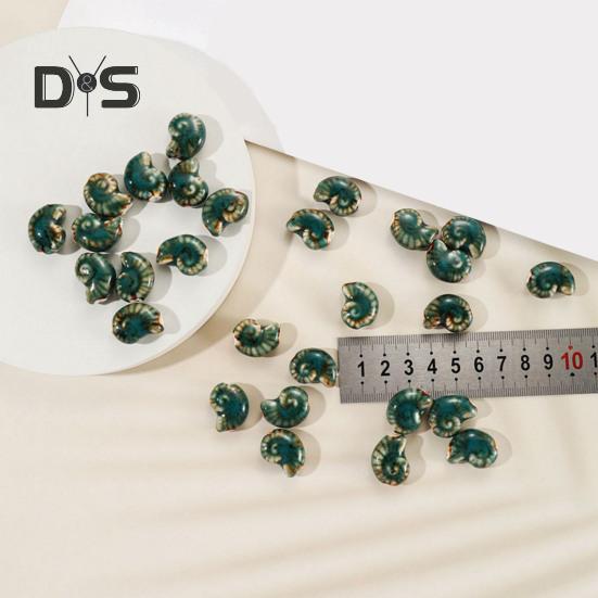 10 Pezzi Perline Sparse Fatte a Mano a Forma di Conchiglia di Mare Perline in Ceramica Estive per Creazione di Gioielli Braccialetti Artigianato
