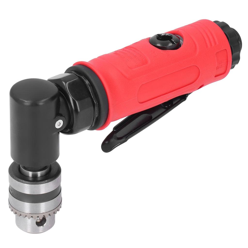 Industrial Air Drill Mini 1/4in Zinc Alloy 90° Elbow Pneumatic Drill for Tight Area