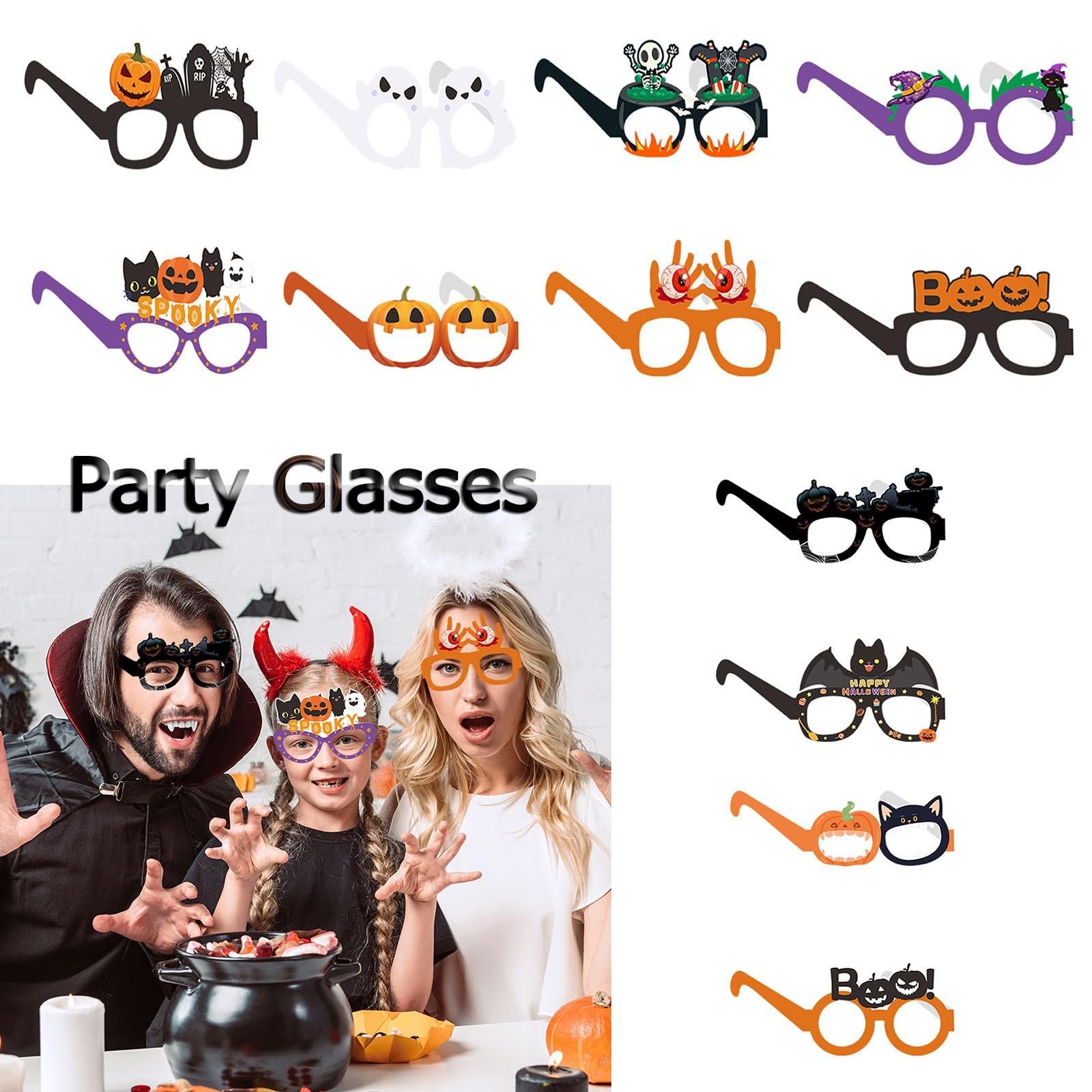 

Украшения для тематической вечеринки на Хэллоуин, фестивальный маскарадный костюм, очки One Size