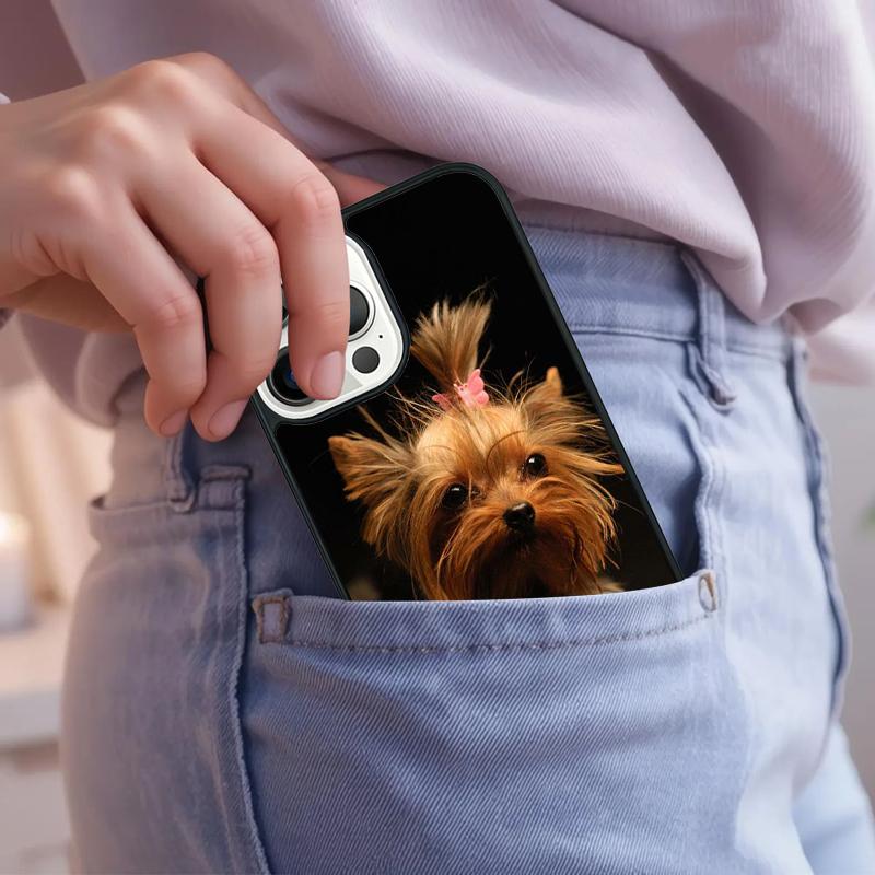 Yorkshire Terrier Dog Puppy Phone Case For iPhone 17 Air 15 16e 14 13 Pro Max Coque 12 11 Pro Max PLUS Cover