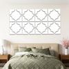 Quatrefoil Acrylic Mirror Wall Stickers Self Adhesive 3D Mirror Decals DIY Living Room Entrance Bathroom Home Decor Mirror Tiles