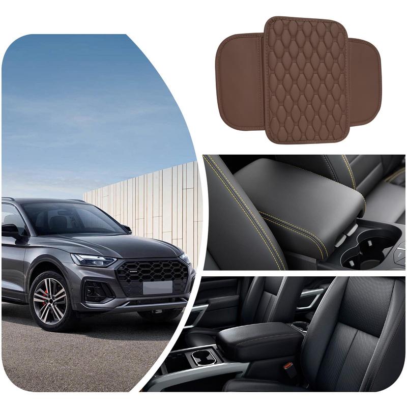 Center Console Armrest Pad Armrest Cushion For Car With Side Pockets Car Interior Accessories Vehicle Armrest Protector For Most