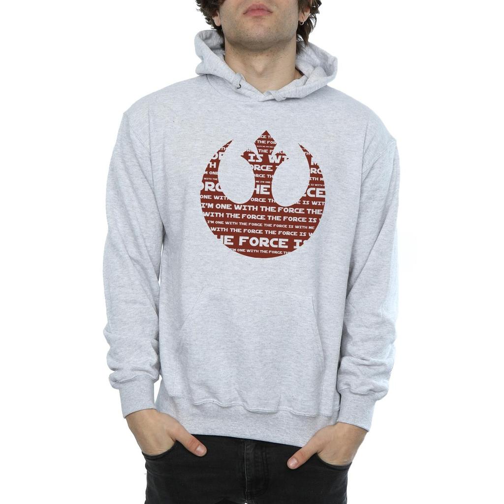 STAR WARS Herren Rogue One IÂ'm One With The Force Alliance Emblem Roter Kapuzenpullover