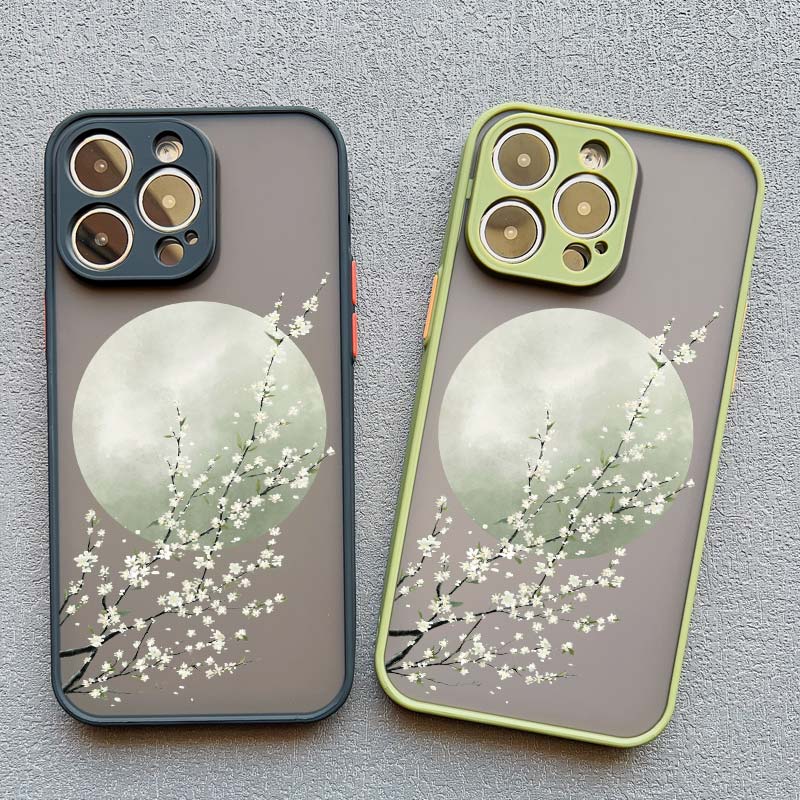 Rosa Pfirsichblüten Handyhülle für iphone 15 14 13 12 Pro Max Mini 11 16 14 Plus XR XS X 7 8 Plus SE 2020 Blumen Rückseite Funda Capa