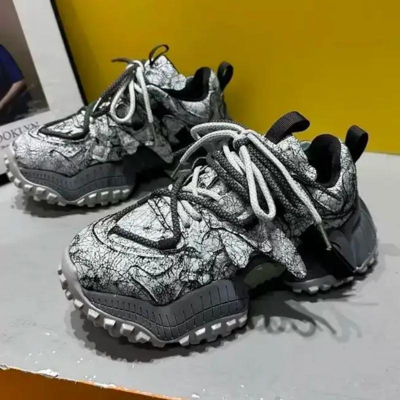 Módní robustní tenisky pánské designové horolezecké boty módní ležérní kožené látkové prodyšné s platformou zvyšující výšku sportovní boty