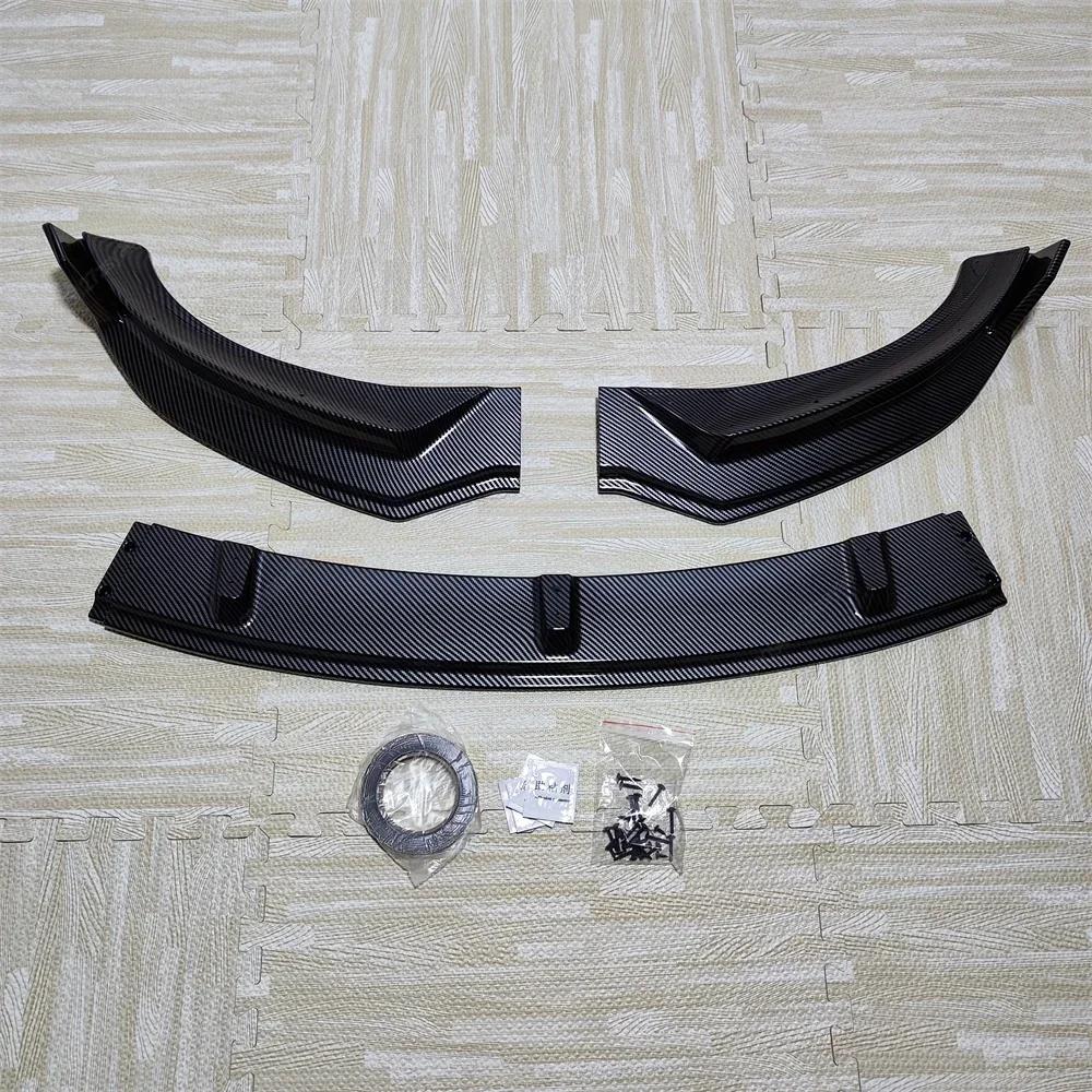 Car Front Bumper Lip Chin Spoiler Splitter Diffuser For Tesla Model 3 Highland 2025 Bodykits Tuning ABS Plastics Gloss Black New