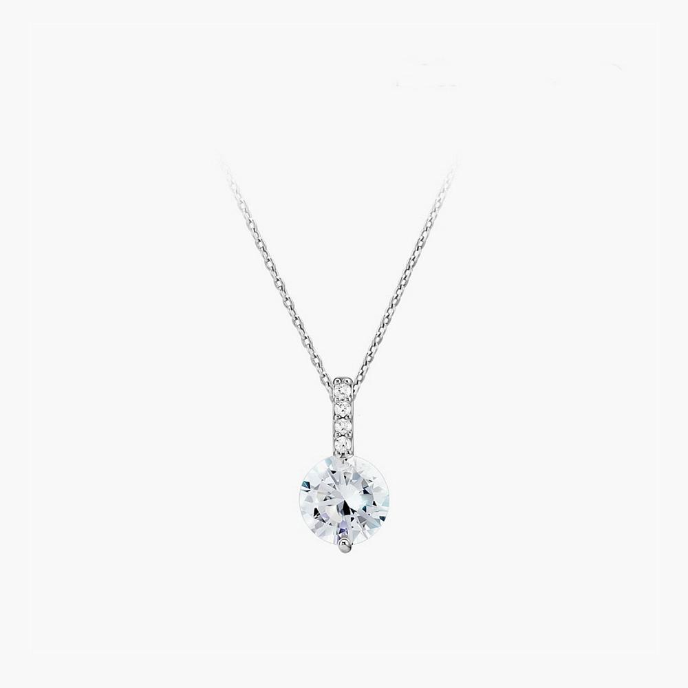 Monograph Cynthia Necklace Mgnls330 Rhodium Plated (1 Carat Moissanite)