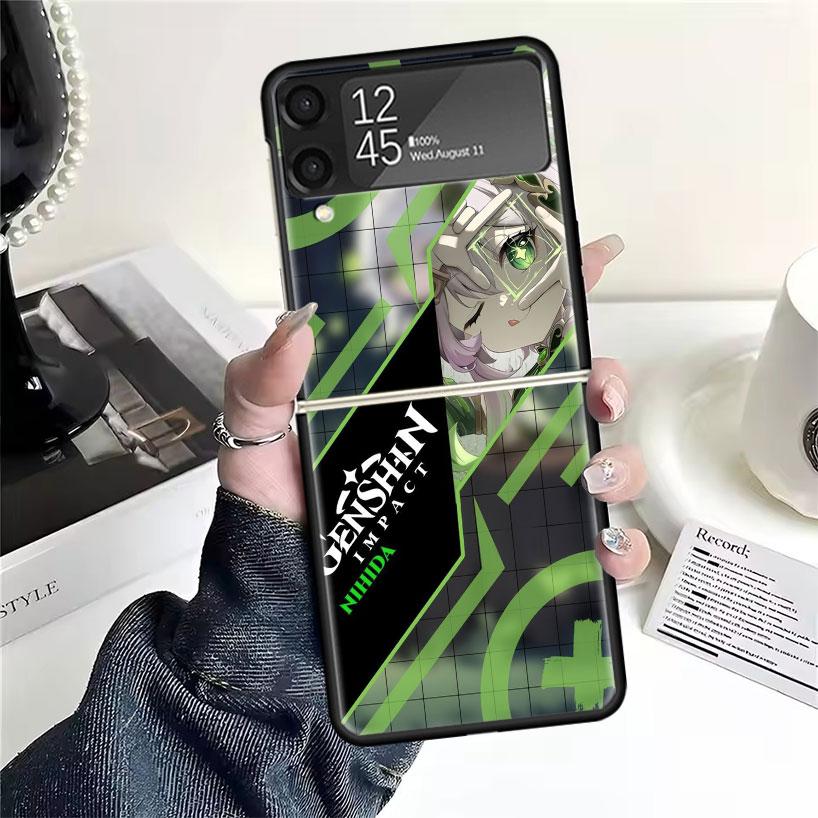 Cute Anime Waifu Art Design Phone Case For Samsung Galaxy Z FLip7 Flip6 Flip3 Flip4 Flip5 ZFlip 7 Flip 6 5 4 3 5G Fundas Cover C