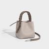 Fashion Woven Handle Commuter Bucket Bags For Women Pu Leather Shoulder Crossbody Bags Casual Tote Female Purse And Handbags Sac