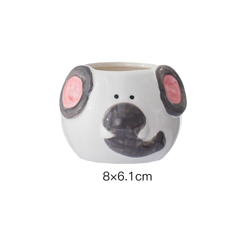 Cartoon Animal Cat Dog Ceramic Vase Small Plant Potted Plant Office Desktop Cat Dog Vase Gift Living Room Countertop Decoration