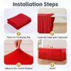 Desk Skirt 6ft Red Rectangle Cloth Table Skirt For Party Holiday Reusable Tablecloths For Home Restaurant Wedding Reception
