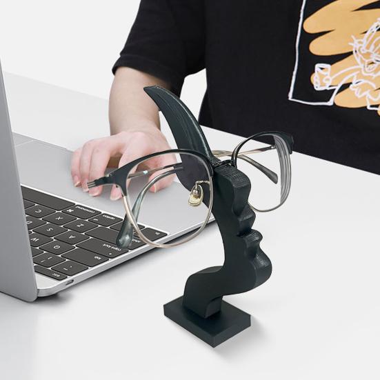 Minimalist Face Eyeglass Holder Desktop Human Side Face Eyeglass Stand Decorative Glasses Stand for Home Office Desk Bedroom Dresser