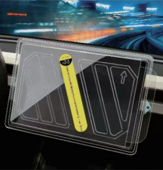 Tesla Model Y/3 Screen Protector Kit: HD Front & Rear Console Films, Dust-Free, Tempered.