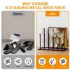 Free Standing Boot Rack Organizer Metal Boot Storage Rack Removable Tall Boot Storage Rack Multifunctional Boot Holder Home