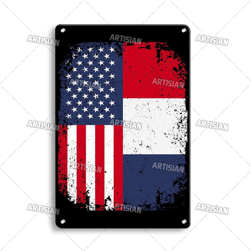 Vintage France Metal Sign  Funny Tin Travel Plaque for Home Bar Cafe Wall Decor  Rustic Metal Plate