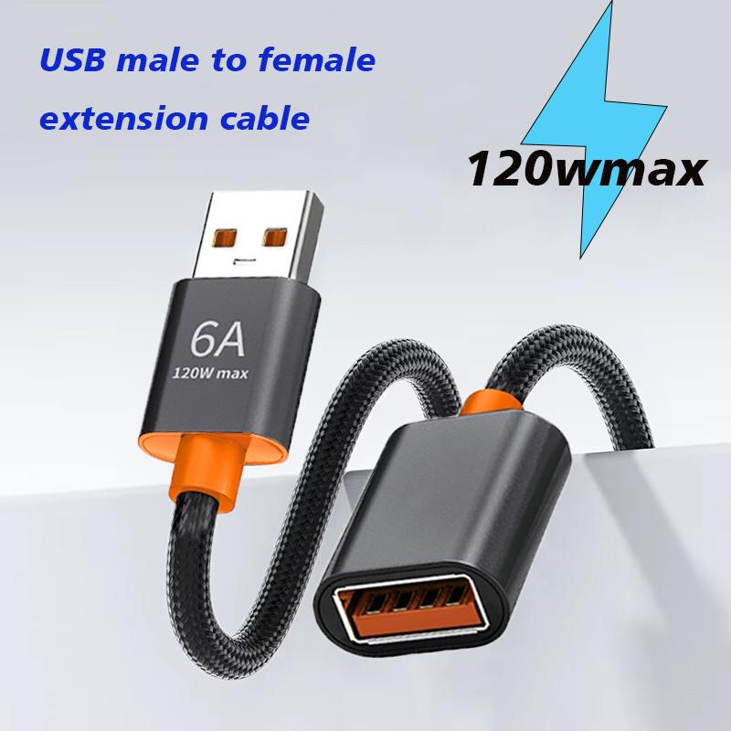 USB 2.0 Extension Cable Male to Female Extender Cable Fast Speed USB /2.0 Extended for laptop PC USB  Extension 1m чёрный