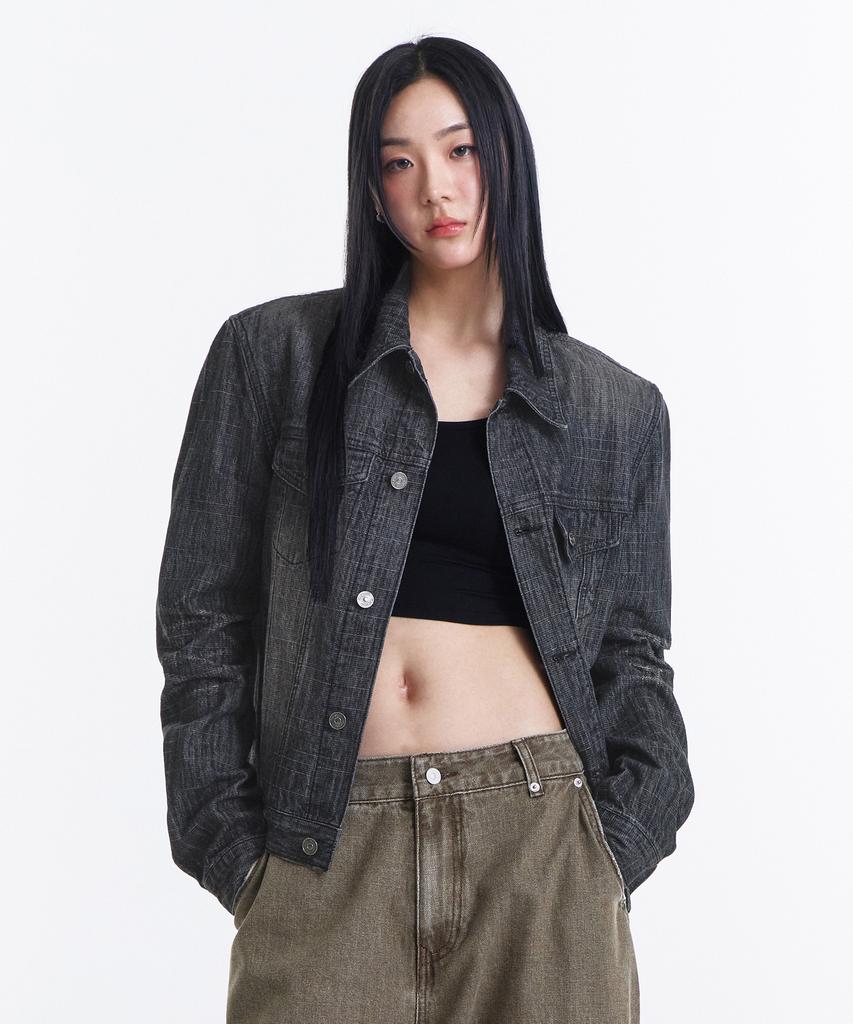 Kichul Aged Denim Jacket (Washed Black)