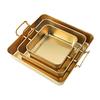 Korean Square Food Serving Trays Stainless Steel Snack Dishes BBQ Plate  Fried Chicken