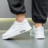 Warrior Casual Sneakers for Men, Versatile Sports Shoes, Breathable Leather Shoes, White Sneakers WXP(WZ)-2428 White-Gray 44