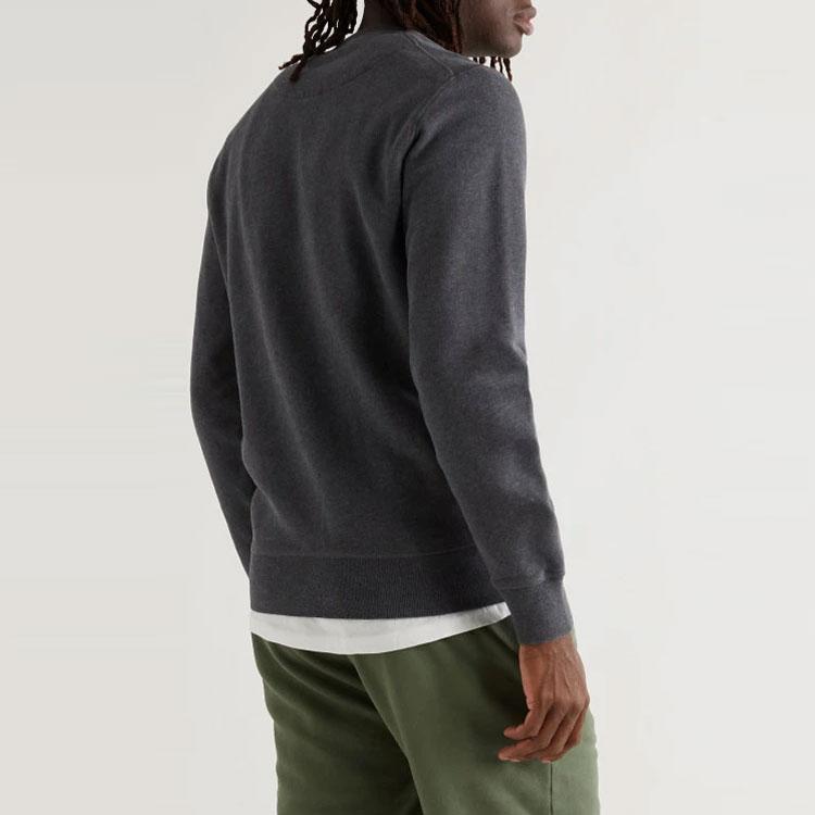 Stone Island Logo Pattern Pullover Crewneck Sweatshirt Men sweatshirt Gray 751563020-V0M67