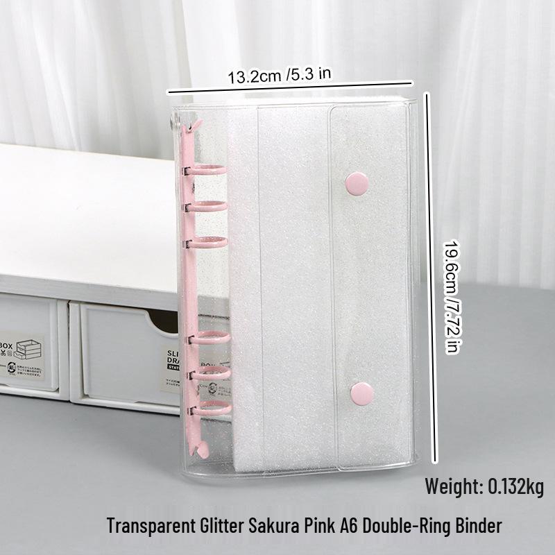 M5 Transparent PVC Binder Cover for A6/A7 Photocards & Stickers
