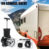 Manual Control 3 Inch Campers Trailer Waste Valves High Strength Plastic Construction Leak Proof Design For Outdoor Use