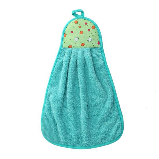 Hanging Towel for Hand Drying Cleaning Towel with Hanging Ring Absorbent Towel for Bathroom Kitchen Wiping