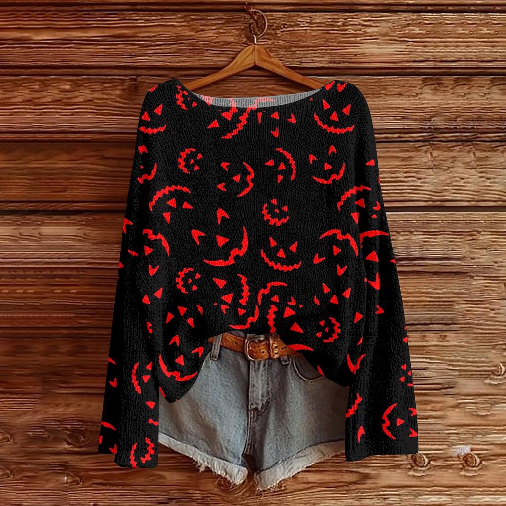 Halloween Sweatshirts For Children Boys And Girls Knit Sweater Cute Shirt Fall Crewneck Pullover Tops